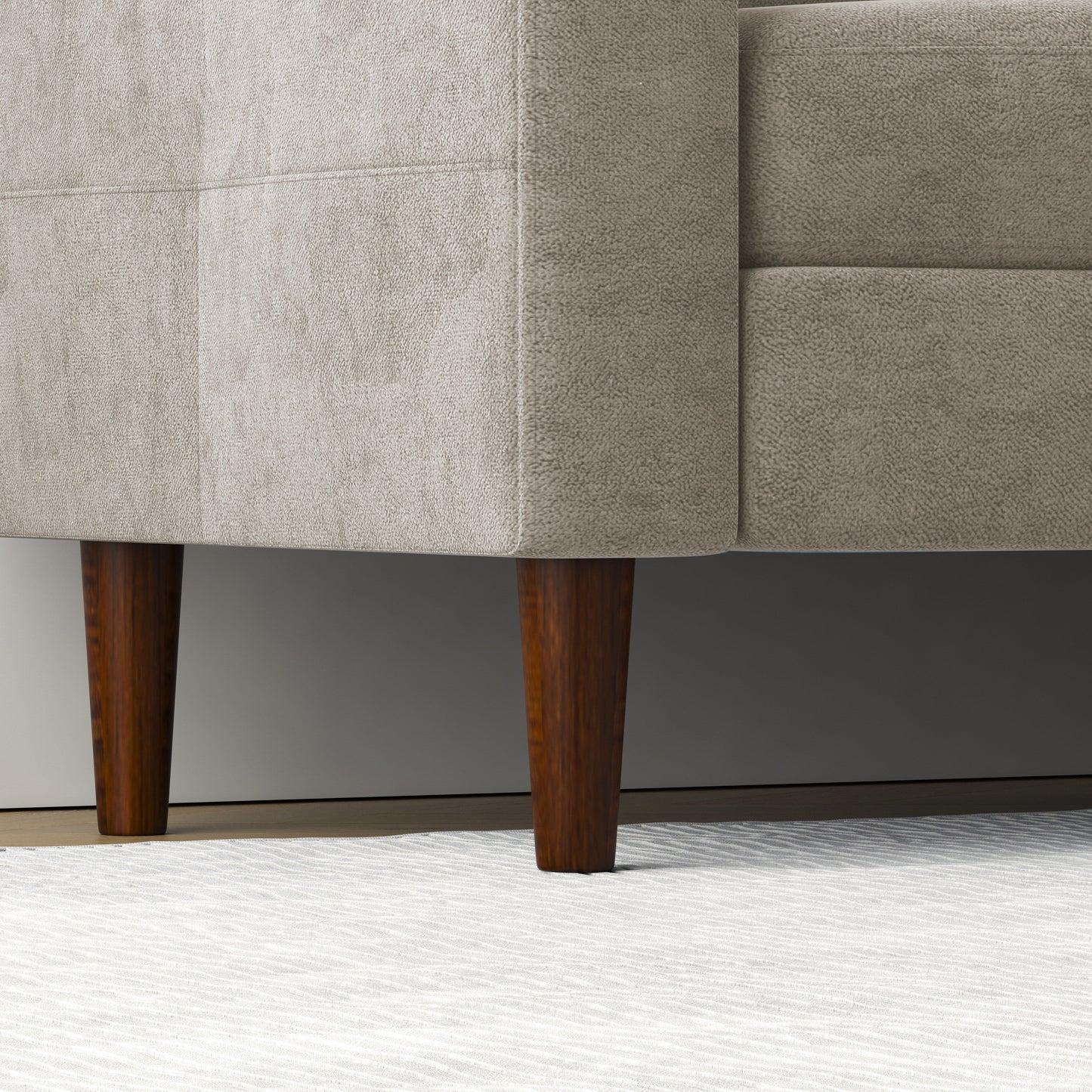 Canapé convertible 3 places en L en tissu de 78 po avec rangement, port USB et porte-gobelet