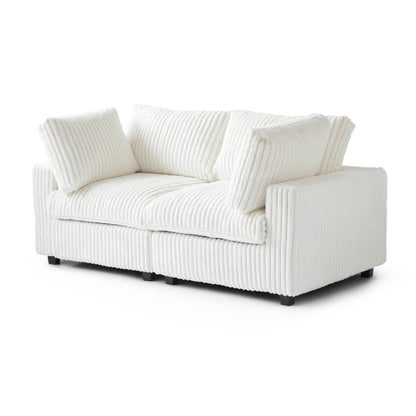 Canapé-lit en tissu pelucheux de 78 po