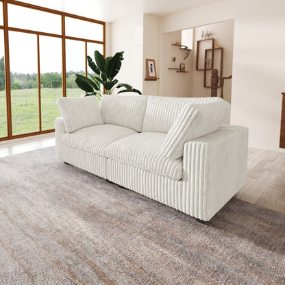 Canapé-lit en tissu pelucheux de 78 po