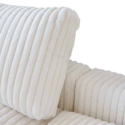 Canapé-lit en tissu pelucheux de 78 po