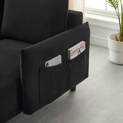 Canapé de 200 cm de long, avec sièges spacieux et confortables, pour appartement, bureau, salon