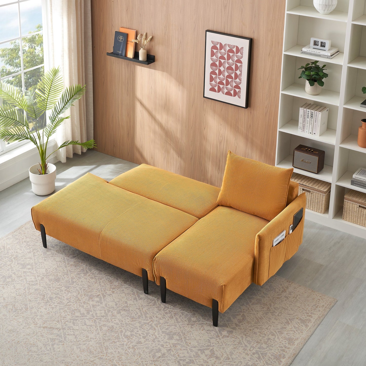 Canapé de 200 cm de long, avec sièges spacieux et confortables, pour appartement, bureau, salon