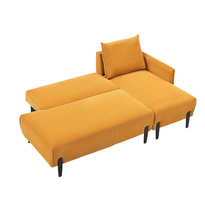 Canapé de 200 cm de long, avec sièges spacieux et confortables, pour appartement, bureau, salon