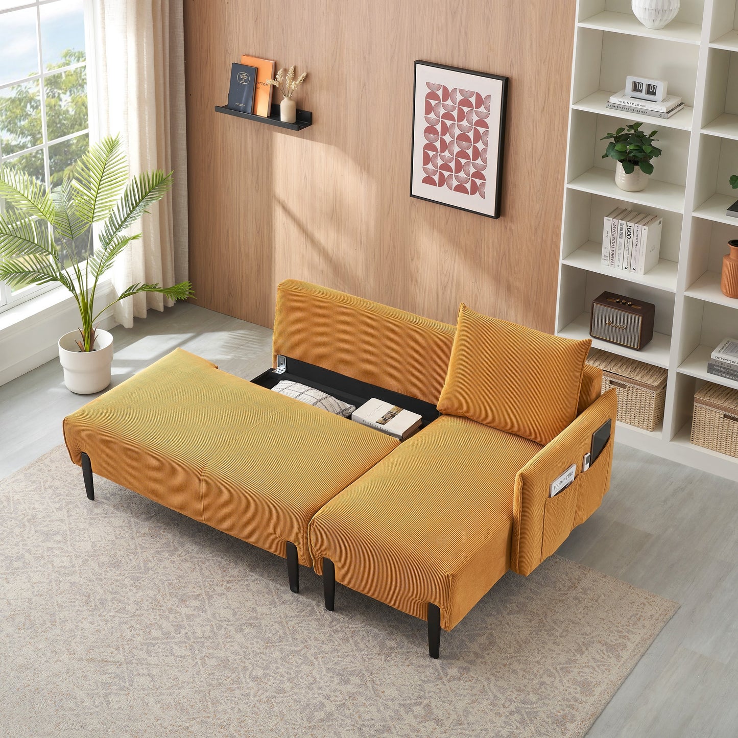 Canapé de 200 cm de long, avec sièges spacieux et confortables, pour appartement, bureau, salon