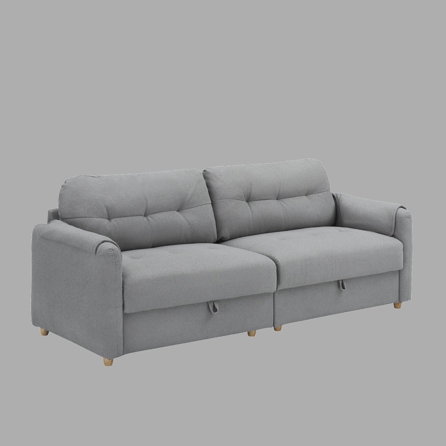 Canapé en tissu Teddy 79,5 - Élégant canapé 3 places avec garniture en métal et coussins en éponge résistants