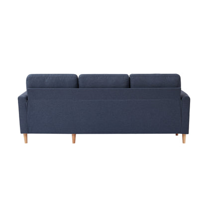 Canapé 3 places en tissu réglable en forme de L de 79,5 po avec lit gigogne et méridienne de rangement