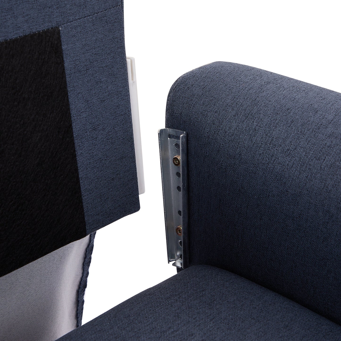 Canapé 3 places en tissu réglable en forme de L de 79,5 po avec lit gigogne et méridienne de rangement