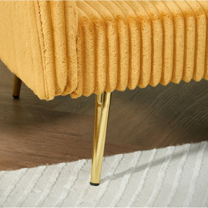 Canapé-lit pliable en velours côtelé 79 avec accoudoirs à 3 positions, mousse haute résilience et pieds en métal