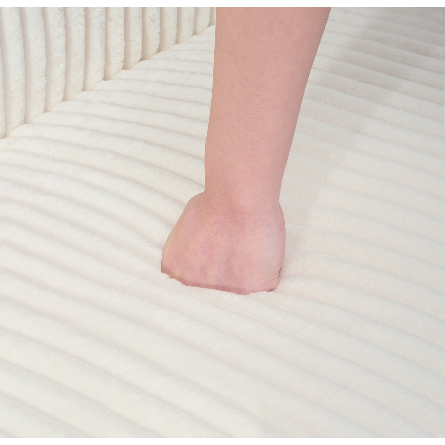 Canapé-lit pliable en velours côtelé 79 avec accoudoirs à 3 positions, mousse haute résilience et pieds en métal