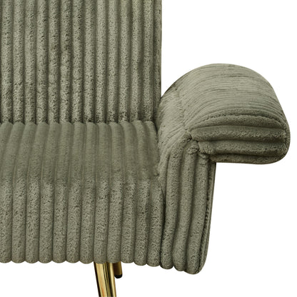 Canapé-lit pliable en velours côtelé 79 avec accoudoirs à 3 positions, mousse haute résilience et pieds en métal