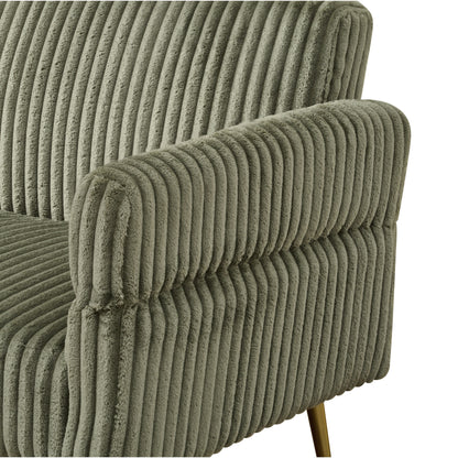 Canapé-lit pliable en velours côtelé 79 avec accoudoirs à 3 positions, mousse haute résilience et pieds en métal