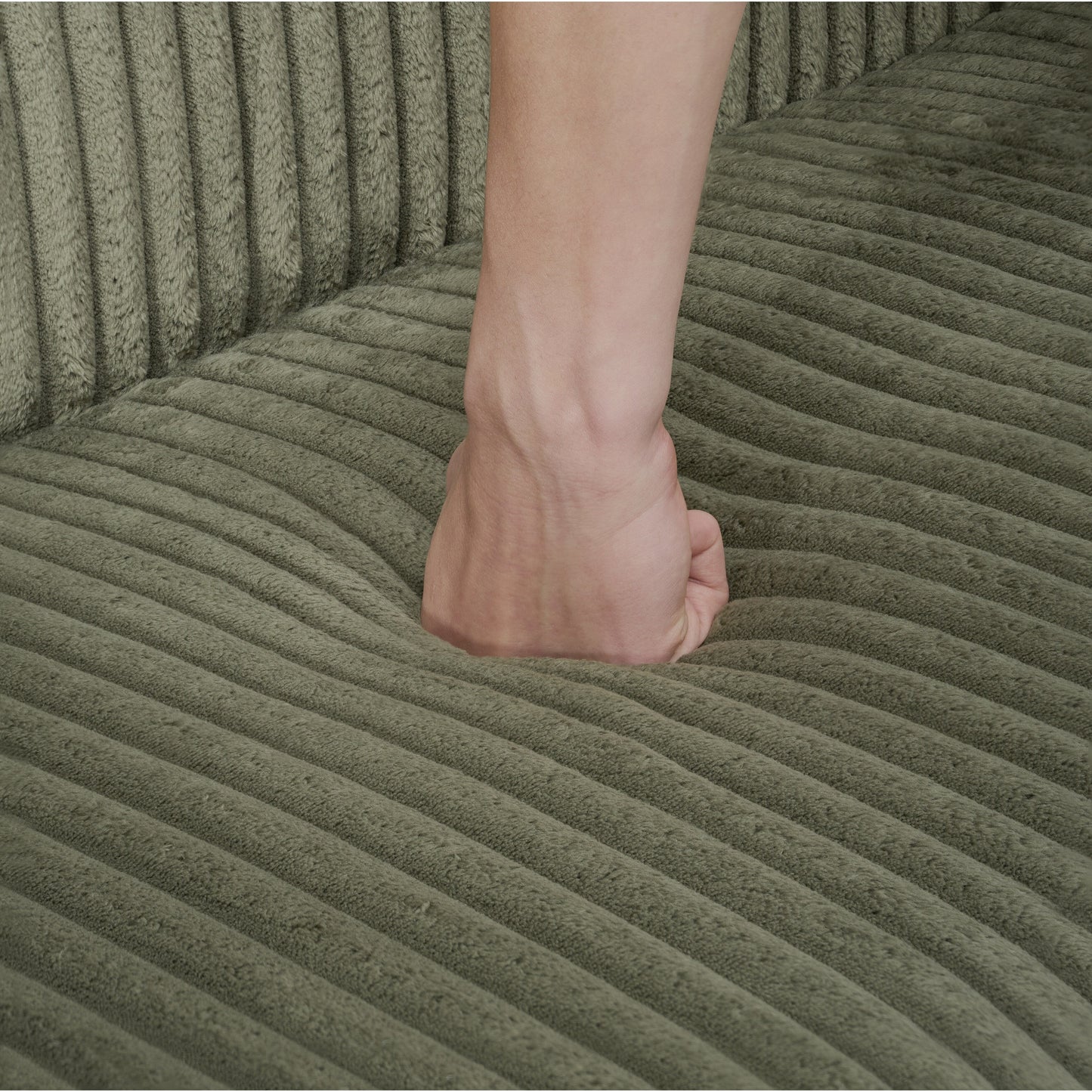 Canapé-lit pliable en velours côtelé 79 avec accoudoirs à 3 positions, mousse haute résilience et pieds en métal