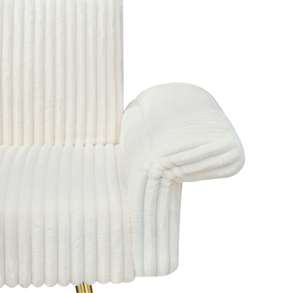 Canapé-lit pliable en velours côtelé 79 avec accoudoirs à 3 positions, mousse haute résilience et pieds en métal