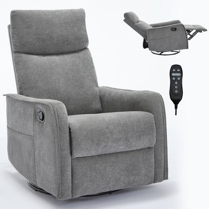Fauteuil de massage pivotant à 360° avec vibrations en 8 points, dossier réglable, inclinable manuel, avec massage et chauffage lombaire
