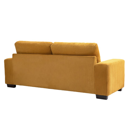 Canapé de salon en velours côtelé de 80,1 po de large