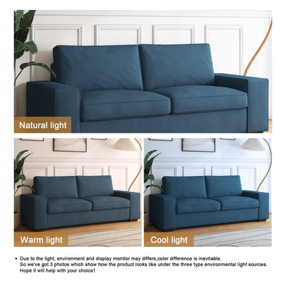 Canapé de salon en velours côtelé de 80,1 po de large