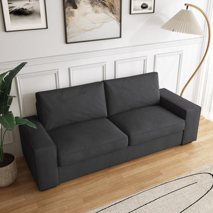 Canapé de salon en velours côtelé de 80,1 po de large