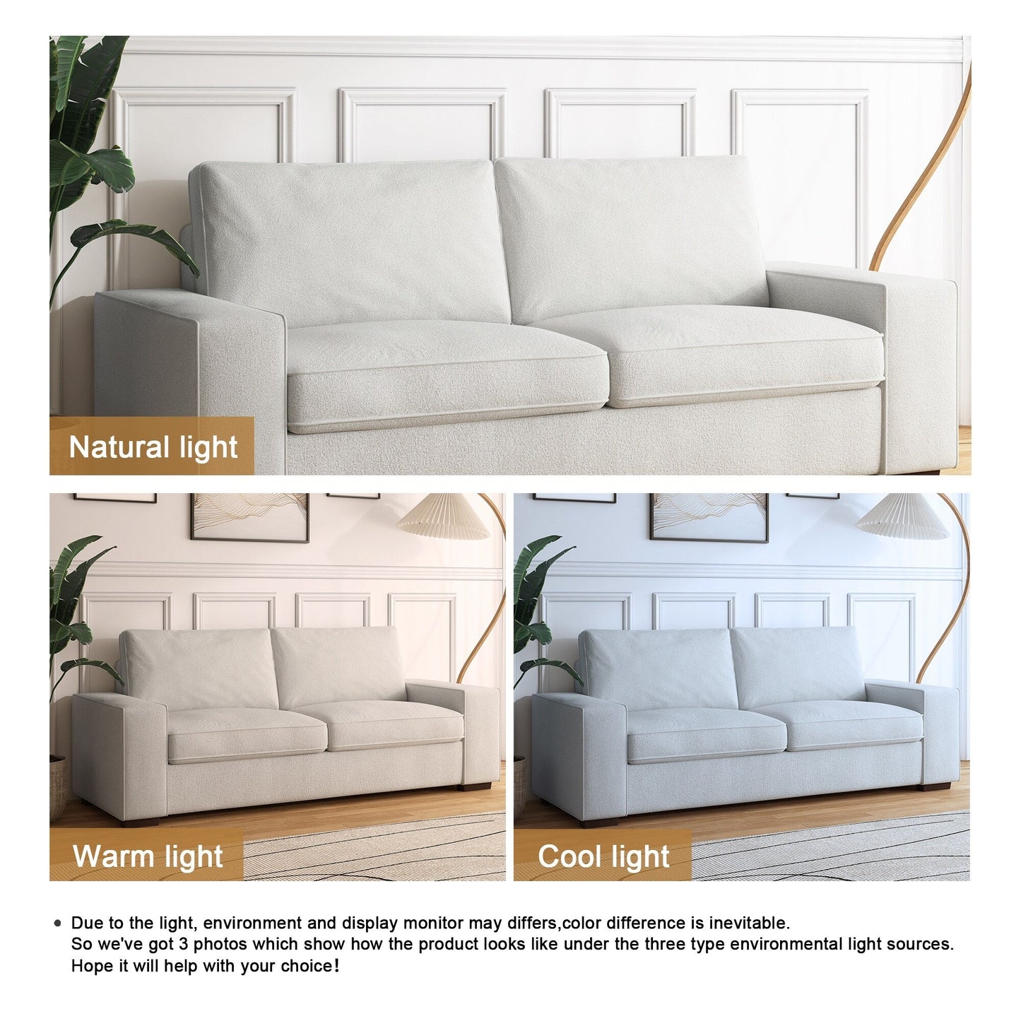 Canapé de salon en velours côtelé de 80,1 po de large