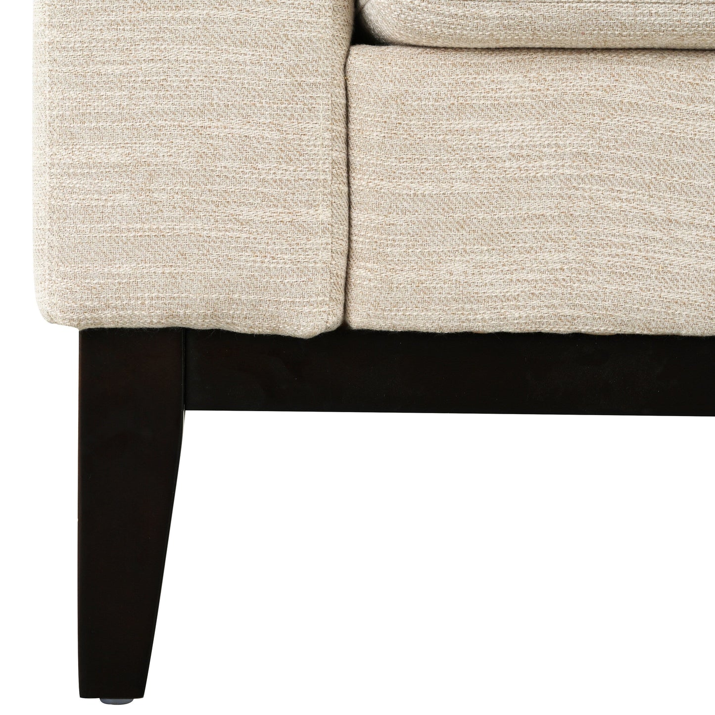 Canapé 3 places en polyester 80,5 pouces, finition bois massif – Confort haut de gamme pour salon ou bureau