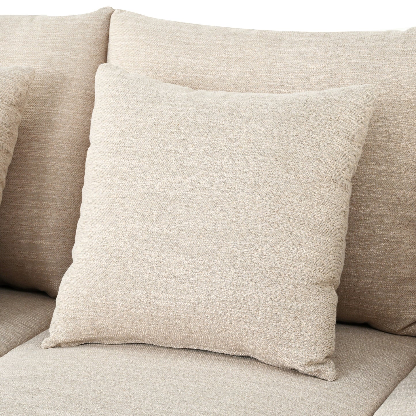 Canapé 3 places en polyester 80,5 pouces, finition bois massif – Confort haut de gamme pour salon ou bureau