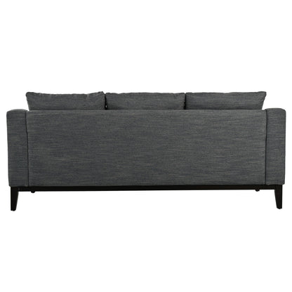 Canapé 3 places en polyester 80,5 pouces, finition bois massif – Confort haut de gamme pour salon ou bureau