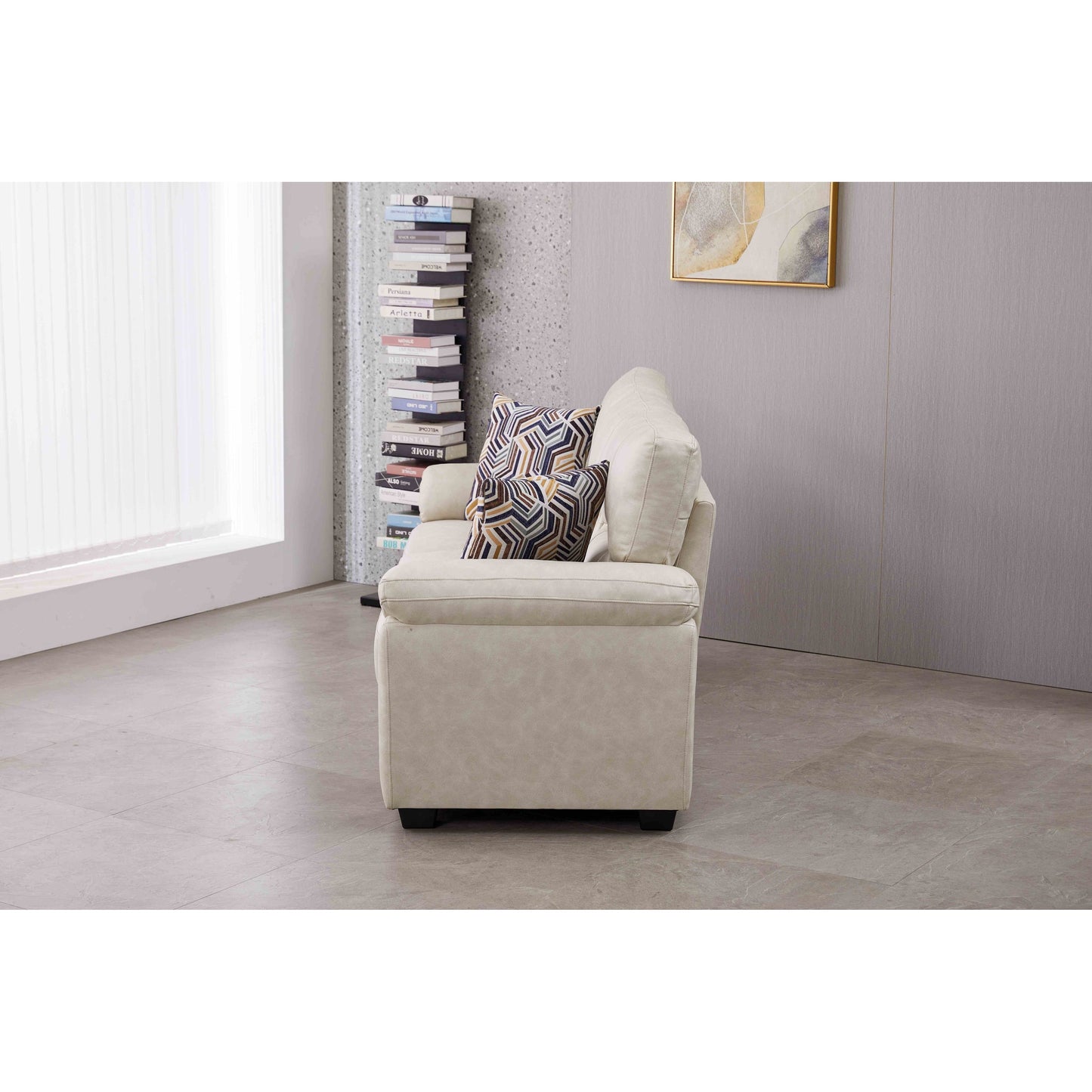 Canapé en similicuir de 80,5 po de large