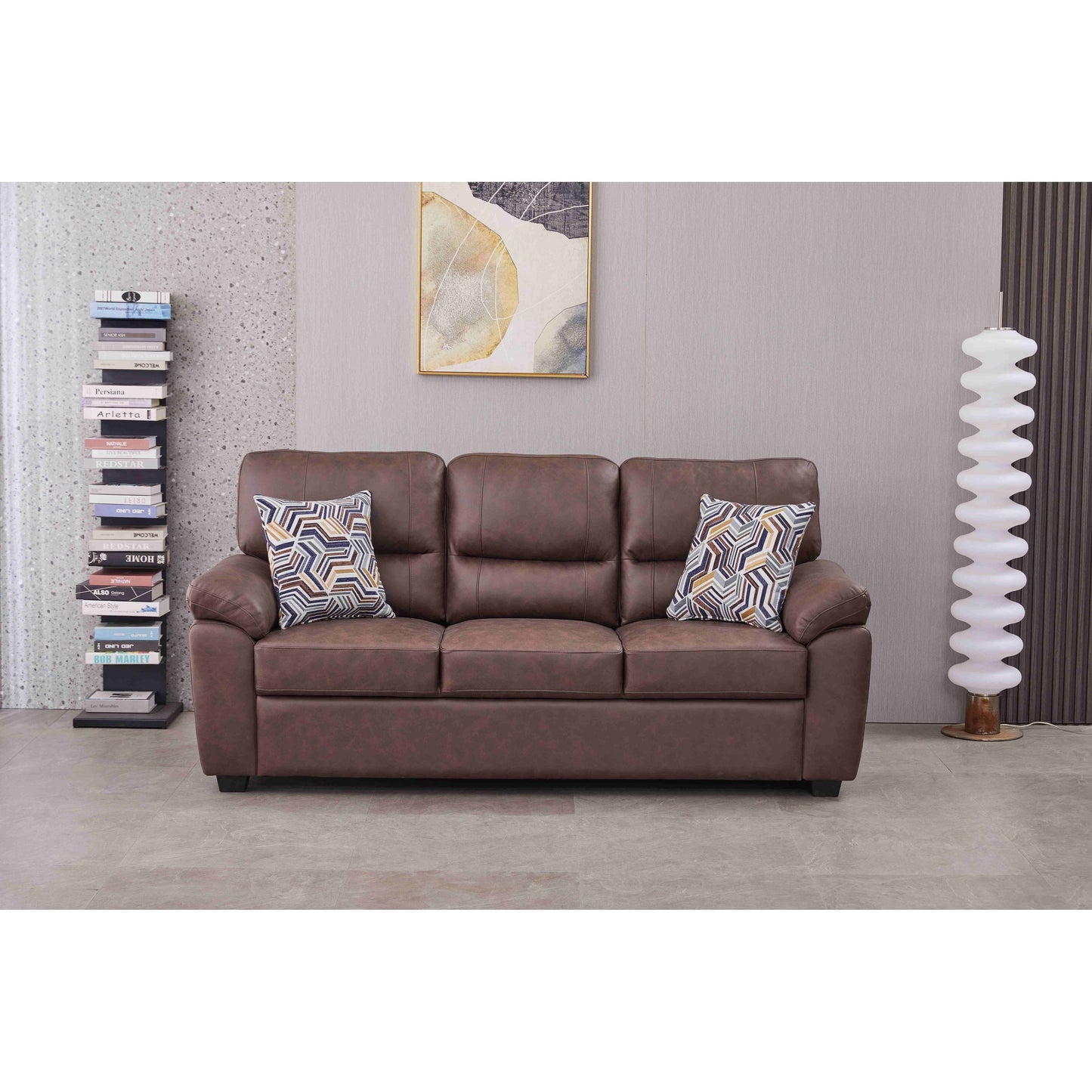 Canapé en similicuir de 80,5 po de large