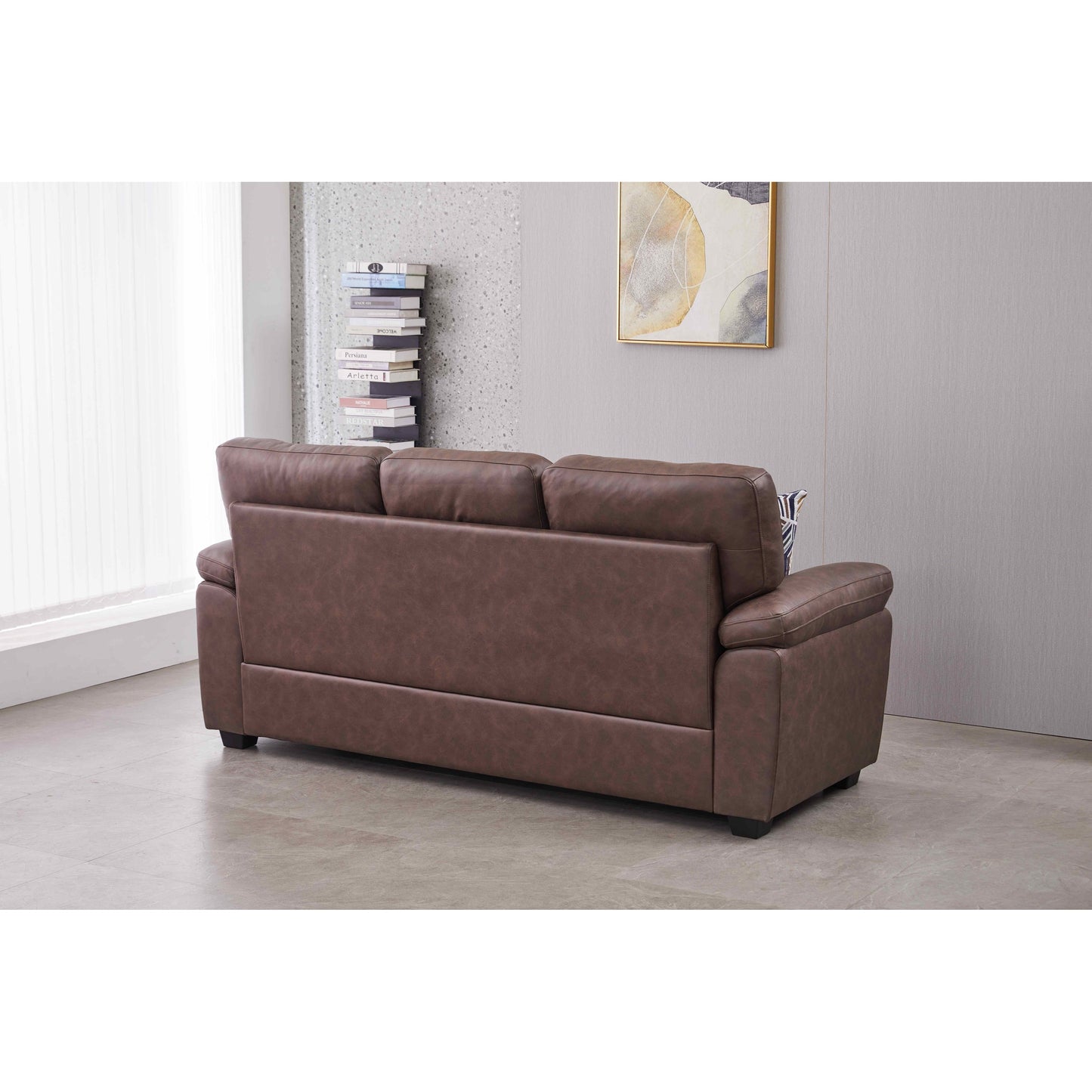 Canapé en similicuir de 80,5 po de large