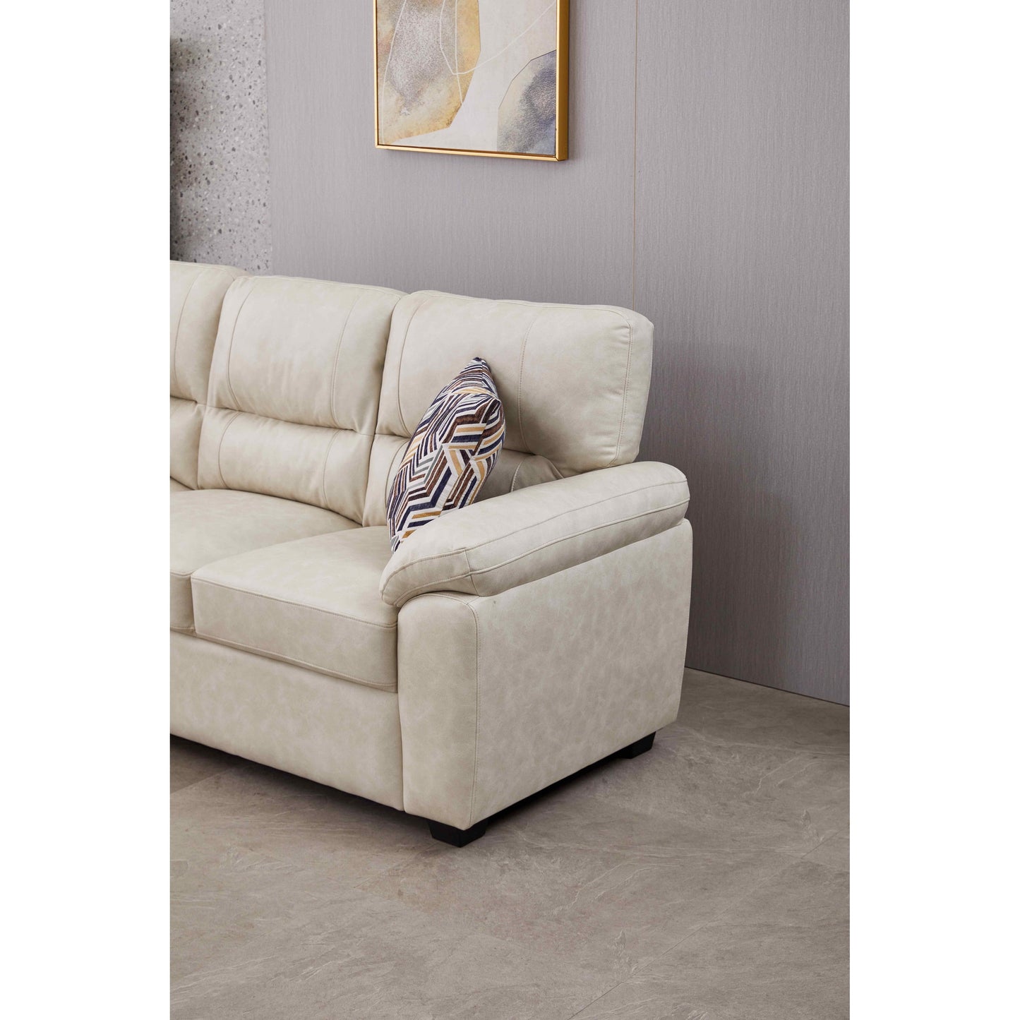 Canapé en similicuir de 80,5 po de large