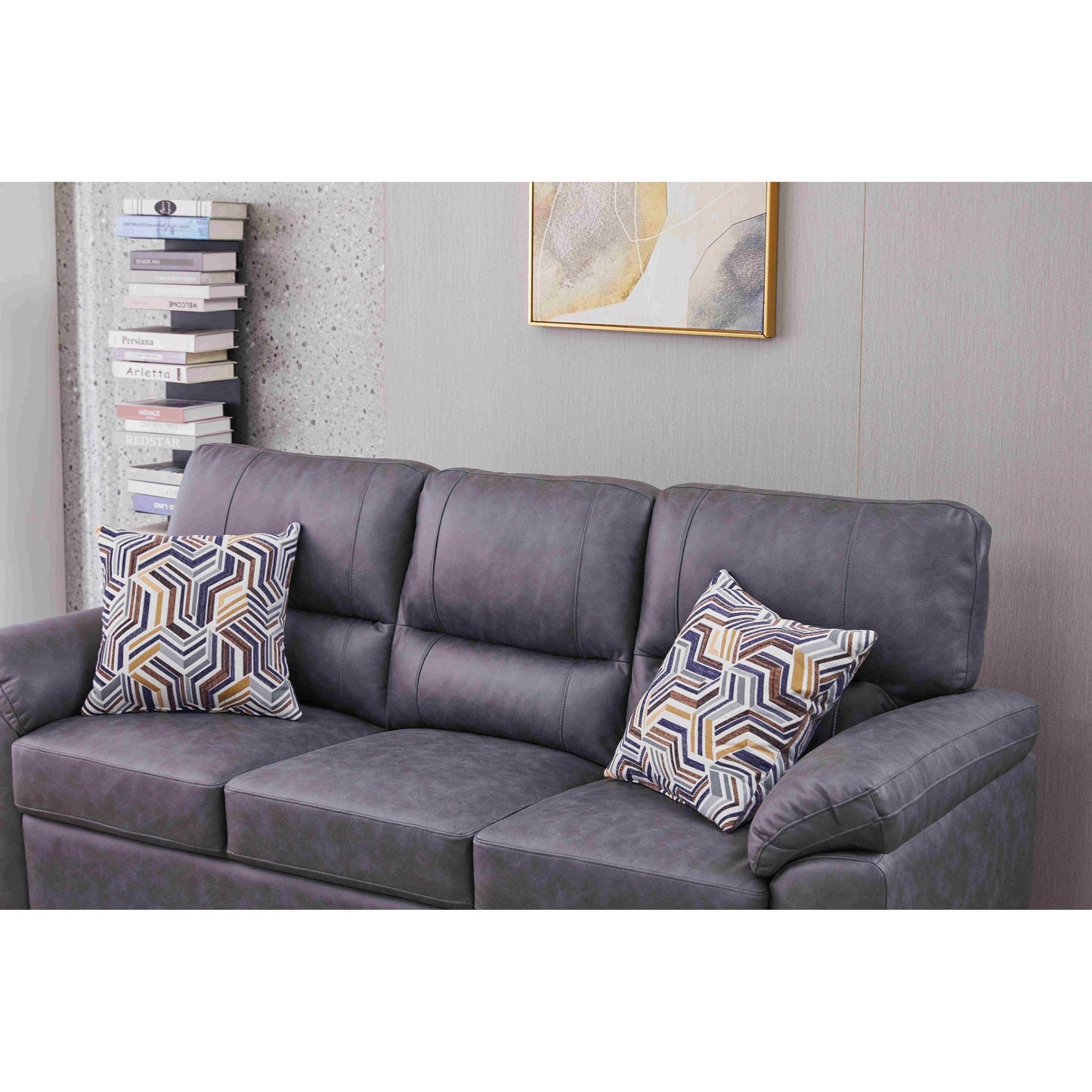 Canapé en similicuir de 80,5 po de large