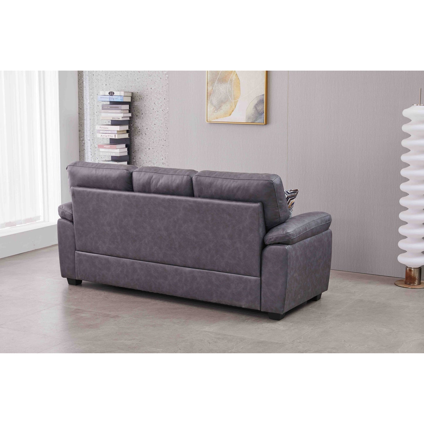 Canapé en similicuir de 80,5 po de large