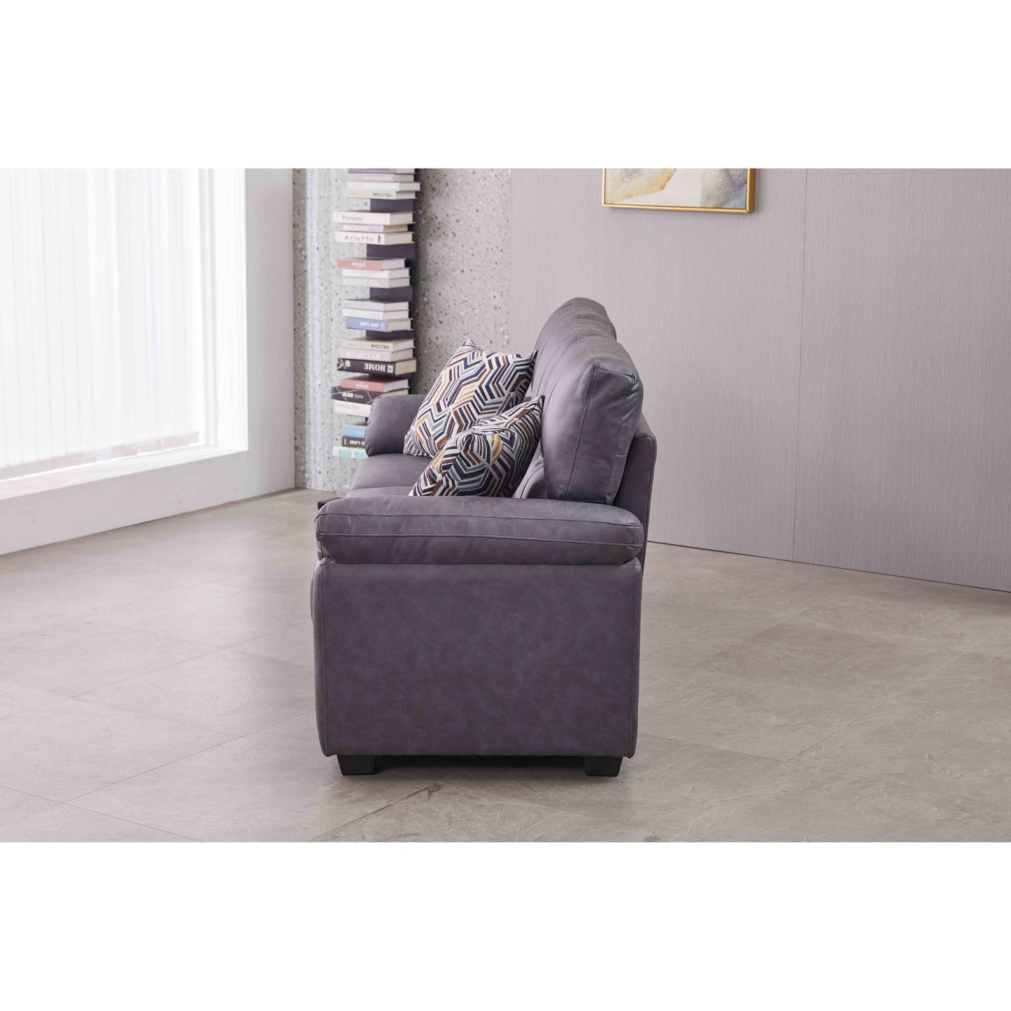 Canapé en similicuir de 80,5 po de large