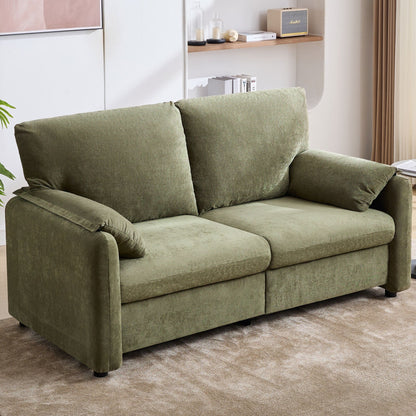 Canapés en duvet de 800 lb, canapé minimaliste de 60 pouces, avec plusieurs couleurs pour le salon et la chambre