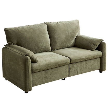 Canapés en duvet de 800 lb, canapé minimaliste de 60 pouces, avec plusieurs couleurs pour le salon et la chambre