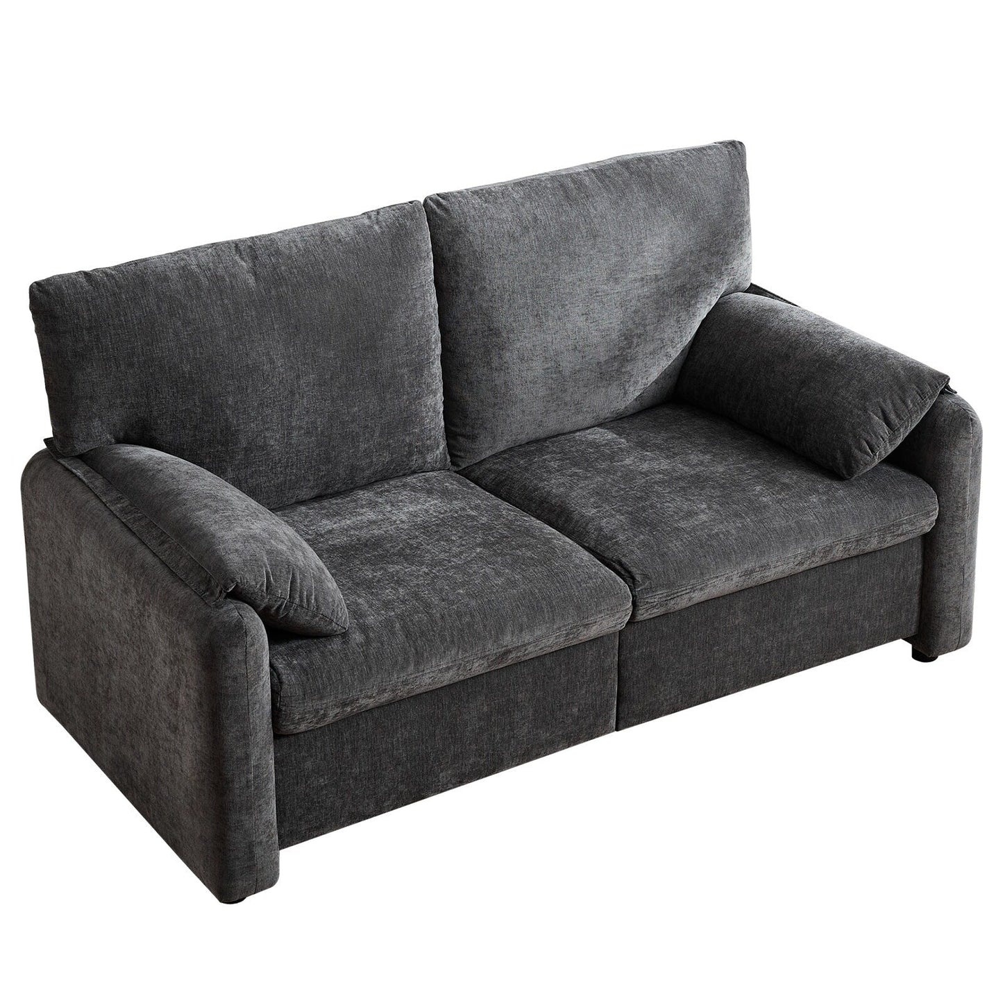 Canapés en duvet de 800 lb, canapé minimaliste de 60 pouces, avec plusieurs couleurs pour le salon et la chambre