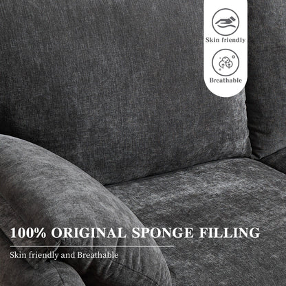 Canapés en duvet de 800 lb, canapé minimaliste de 60 pouces, avec plusieurs couleurs pour le salon et la chambre