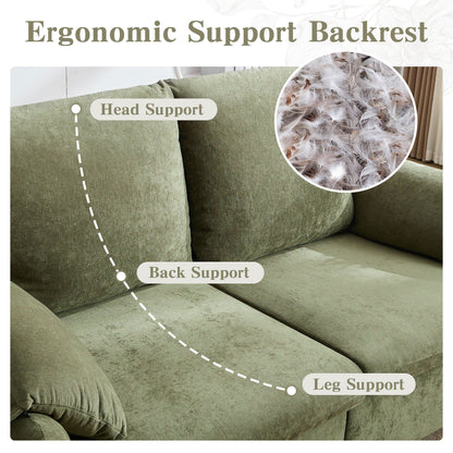 Canapés en duvet de 800 lb, canapé minimaliste de 60 pouces, avec plusieurs couleurs pour le salon et la chambre