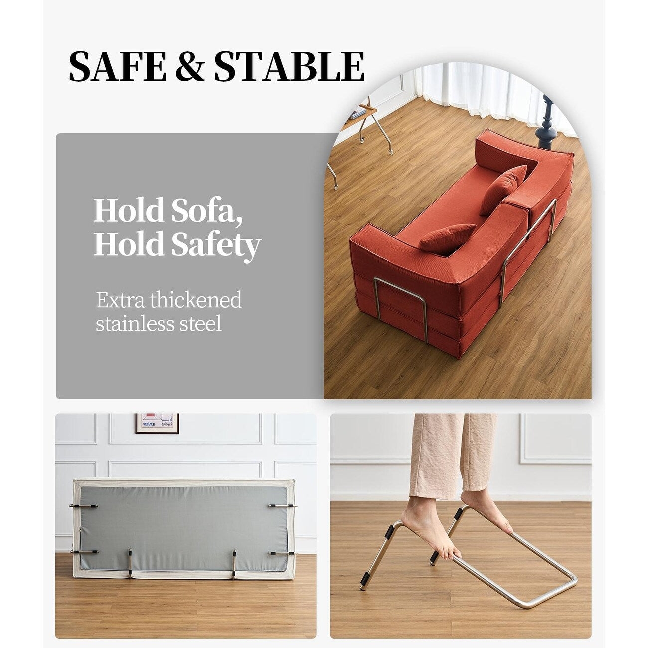 Canapé modulaire convertible en chenille de 82 pouces pour le salon