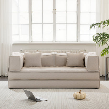 Canapé modulaire convertible en chenille de 82 pouces pour le salon