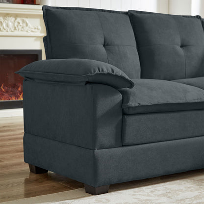 Canapé sectionnel en L de 82,28 pouces avec sièges nuage pour le salon