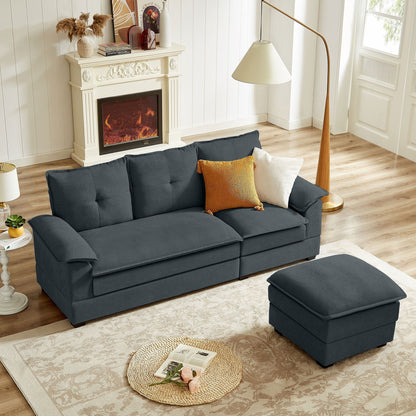 Canapé sectionnel en L de 82,28 pouces avec sièges nuage pour le salon