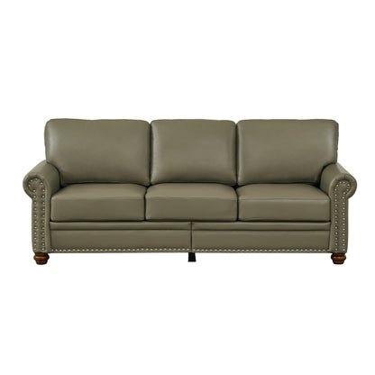 Canapé 3 places en similicuir avec rangement, structure en bois massif et métal, support à 6 pieds et coffres de rangement sous le siège.