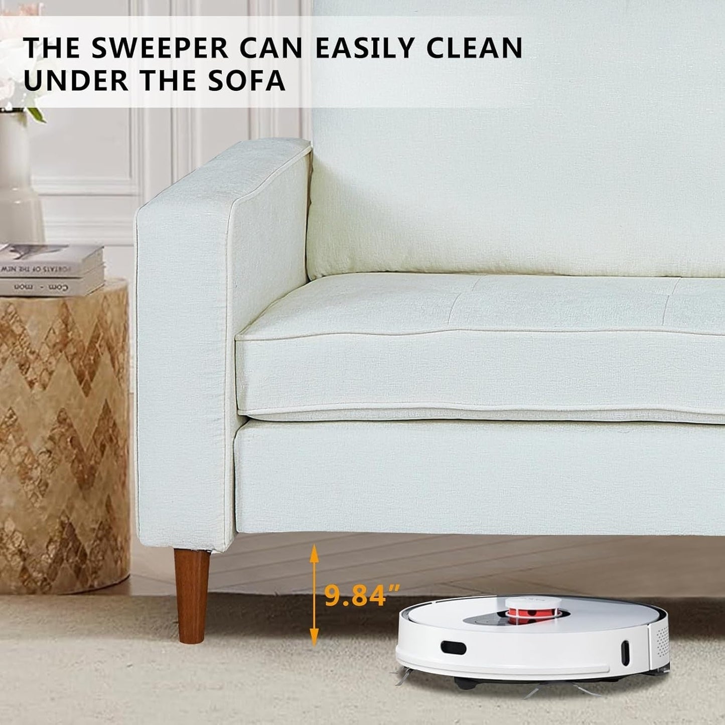 Canapé de salon 82,68 pouces, causeuse avec port USB/Type-C, confortable canapé causeuse en chenille avec housse amovible