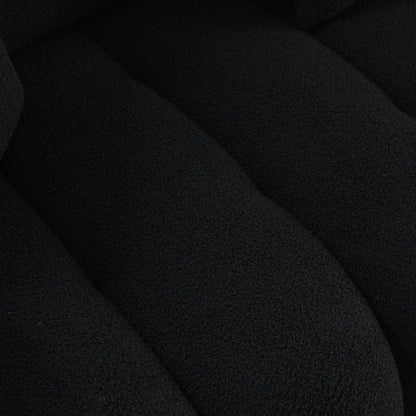 Canapé 3 places en tissu de 82 pouces avec coussins de dossier moelleux, cadre en bois massif et coussins en mousse confortables