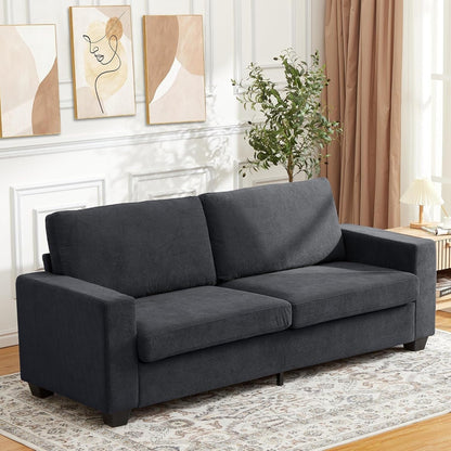 Canapé 3 places moderne de 83 pouces avec assises profondes, canapé nuage confortable pour le salon