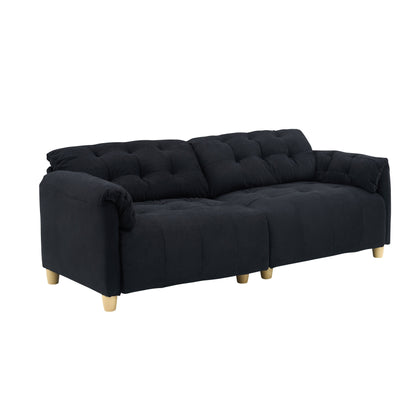 Canapé 3 places 83.1 en flanelle avec mousse haute densité, structure en bois massif, montage facile