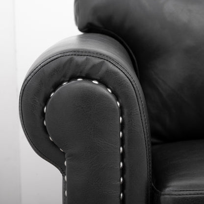 Canapé 3 places rembourré avec clous et pieds en bouleau pour salon (83,86 €)