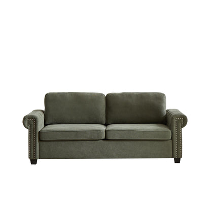 Canapé-lit convertible 2 en 1 en polyester 3 places avec matelas pliable pour salon