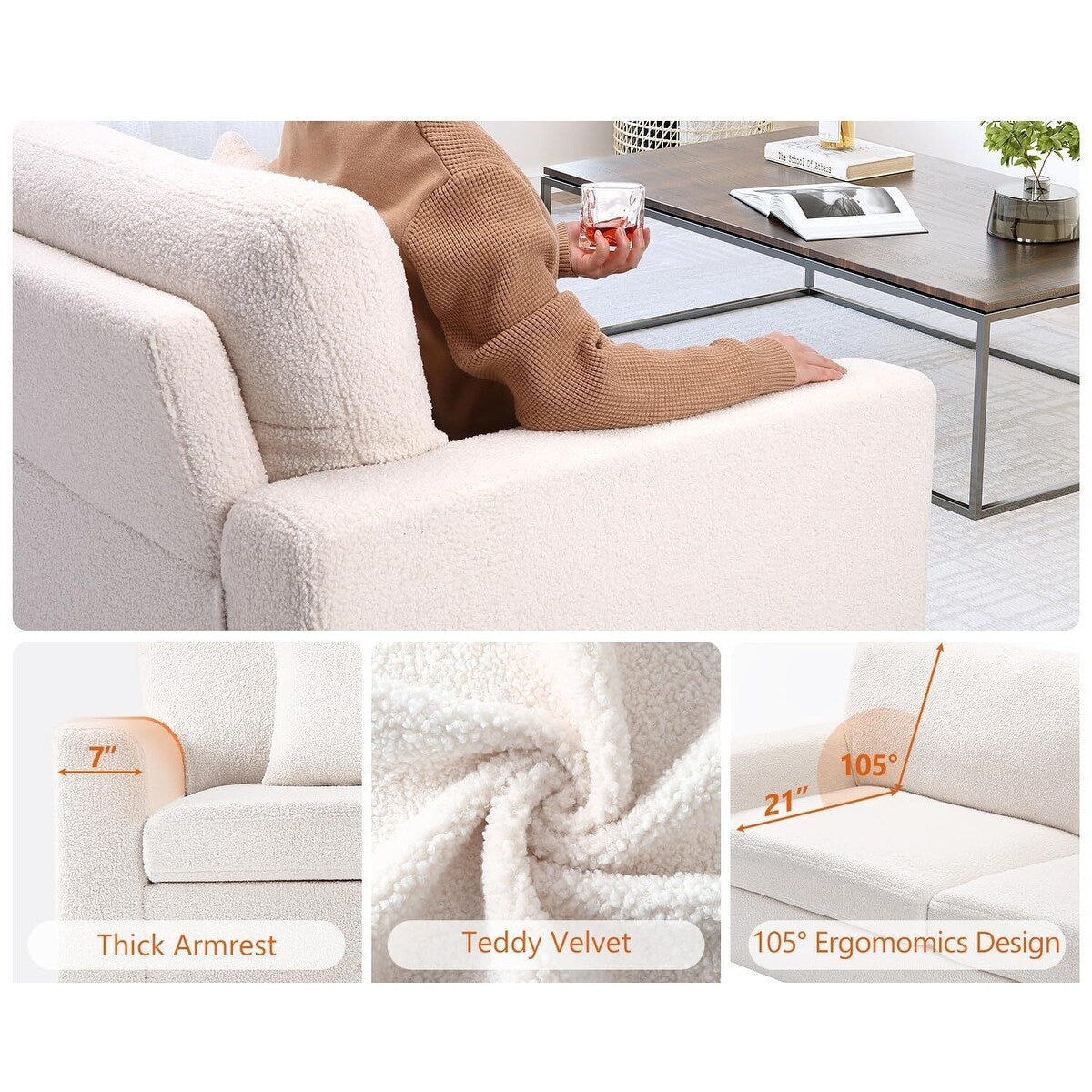 Canapé 83 places pour le salon