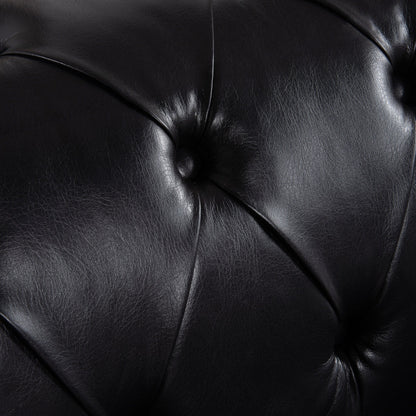 Canapé 3 places traditionnel en polyuréthane 84.06 avec accoudoirs carrés et coussins amovibles, assise à ressorts ensachés et base en fer